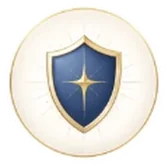 Scudo blu con una stella dorata