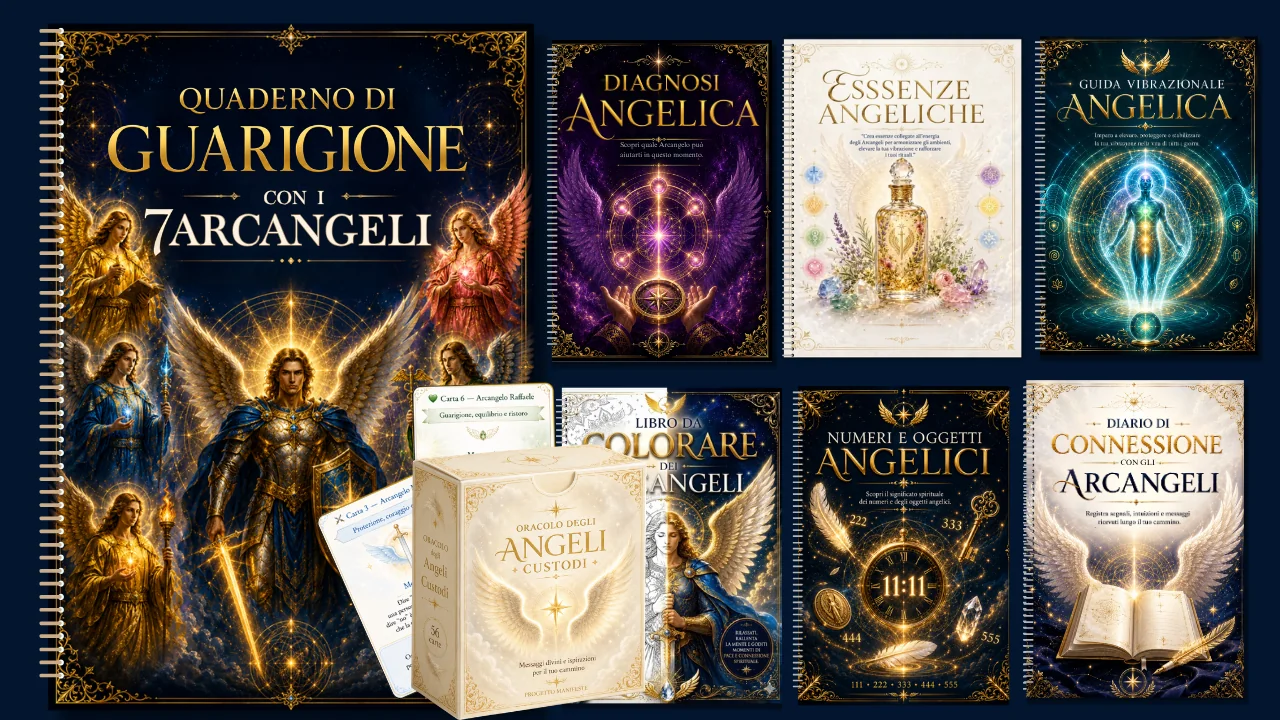 Il quaderno principale insieme ai sette materiali bonus